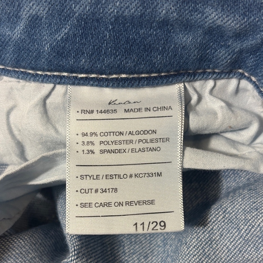 KanCan Estilo Frayed Hem Blue Sraignt Leg Jeans size 11 - Picture 3 of 10